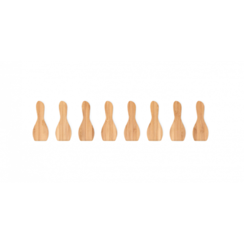 Spatels, Set van 8 Stuks, Bamboe - Pebbly