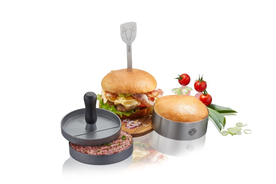 Hamburger Set BBQ, Set van 3 - Gefu