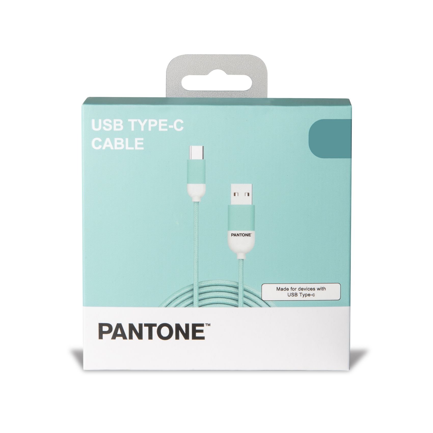 USB-Kabel Type-C, 1,5 meter, Groen - Rubber - Celly | Pantone