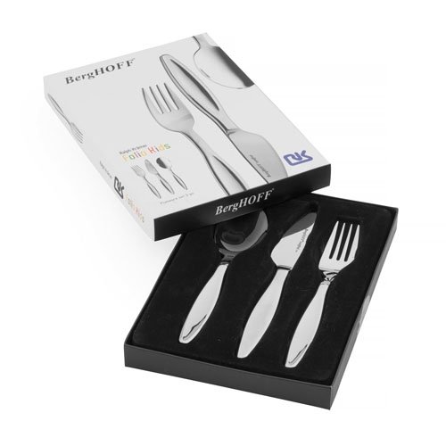 Driedelig Folio kinderbestek, Zilver - Roestvrij staal - BergHOFF|Children's Line