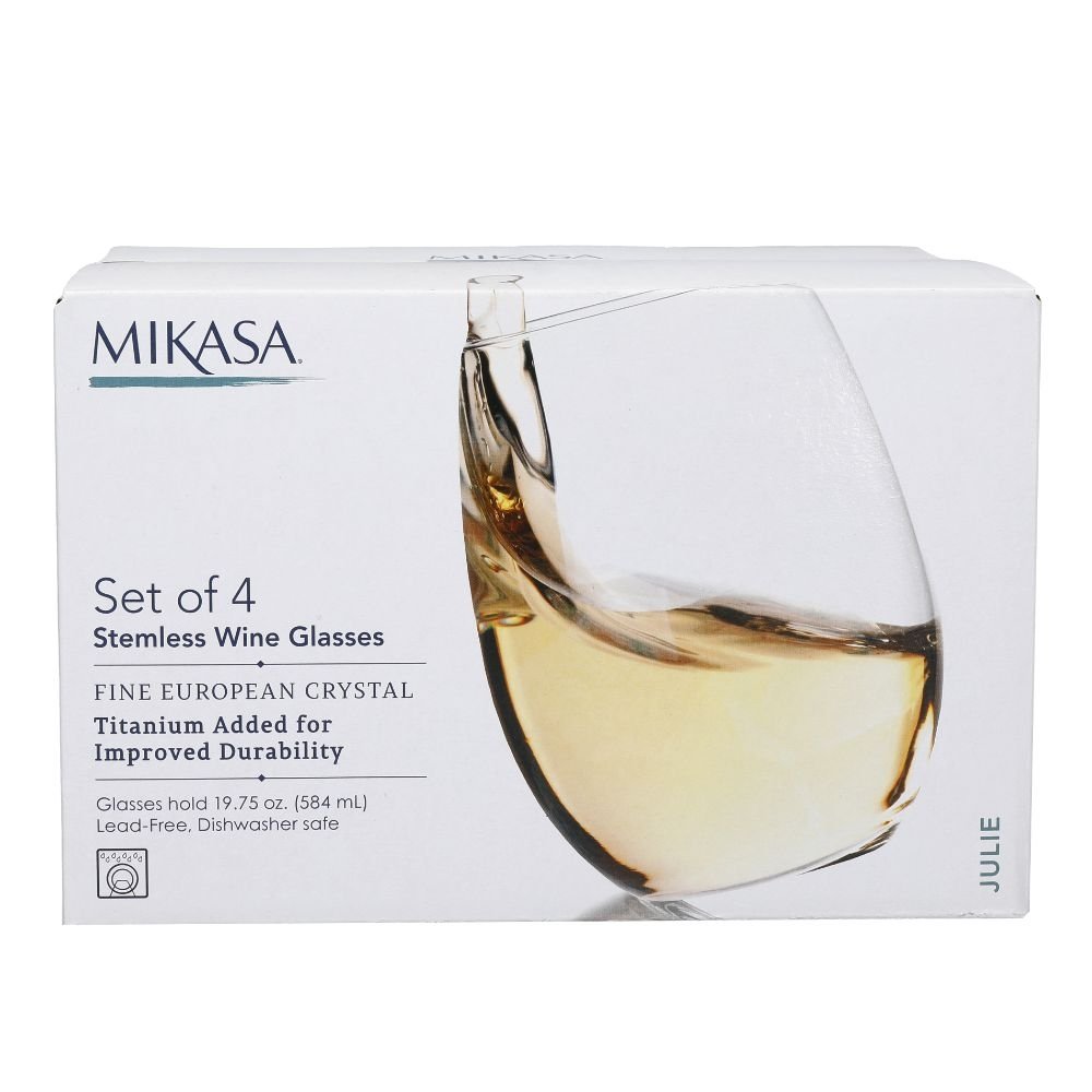Fluit Wijnglazenset, Stamloos, 4 stuks, 561 ml - Mikasa | Julie