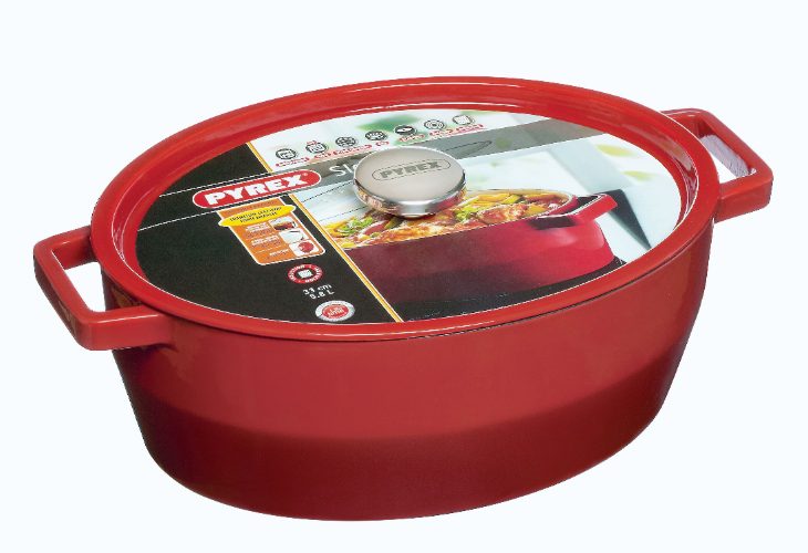 Braadpan Ovaal, Rood, 5,8 liter - Pyrex | Slowcook