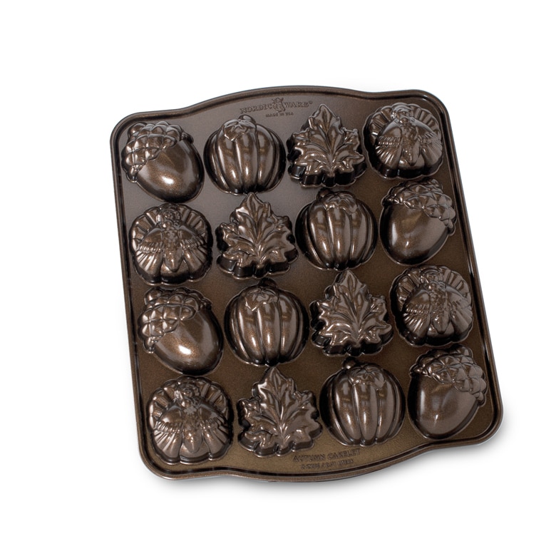Bakvorm "Autumn Cakelet" - Nordic Ware | Fall Harvest Bronze