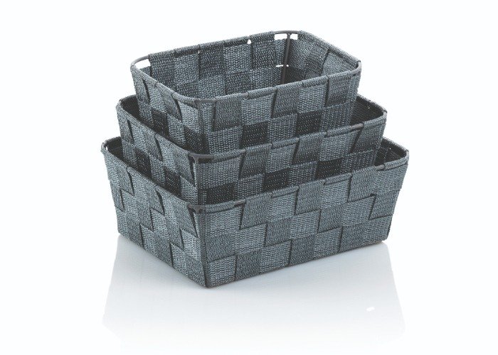 Alvaro Mand Set van 3 Stuks - Grijs - Kela