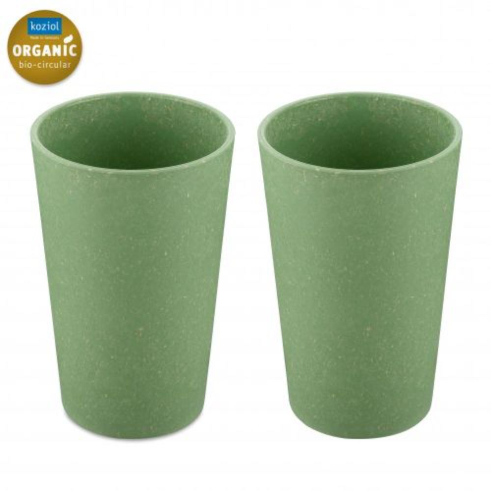 Drinkbekers, 0.35 L, Set van 2, Organic, Blad Groen - Koziol|Connect