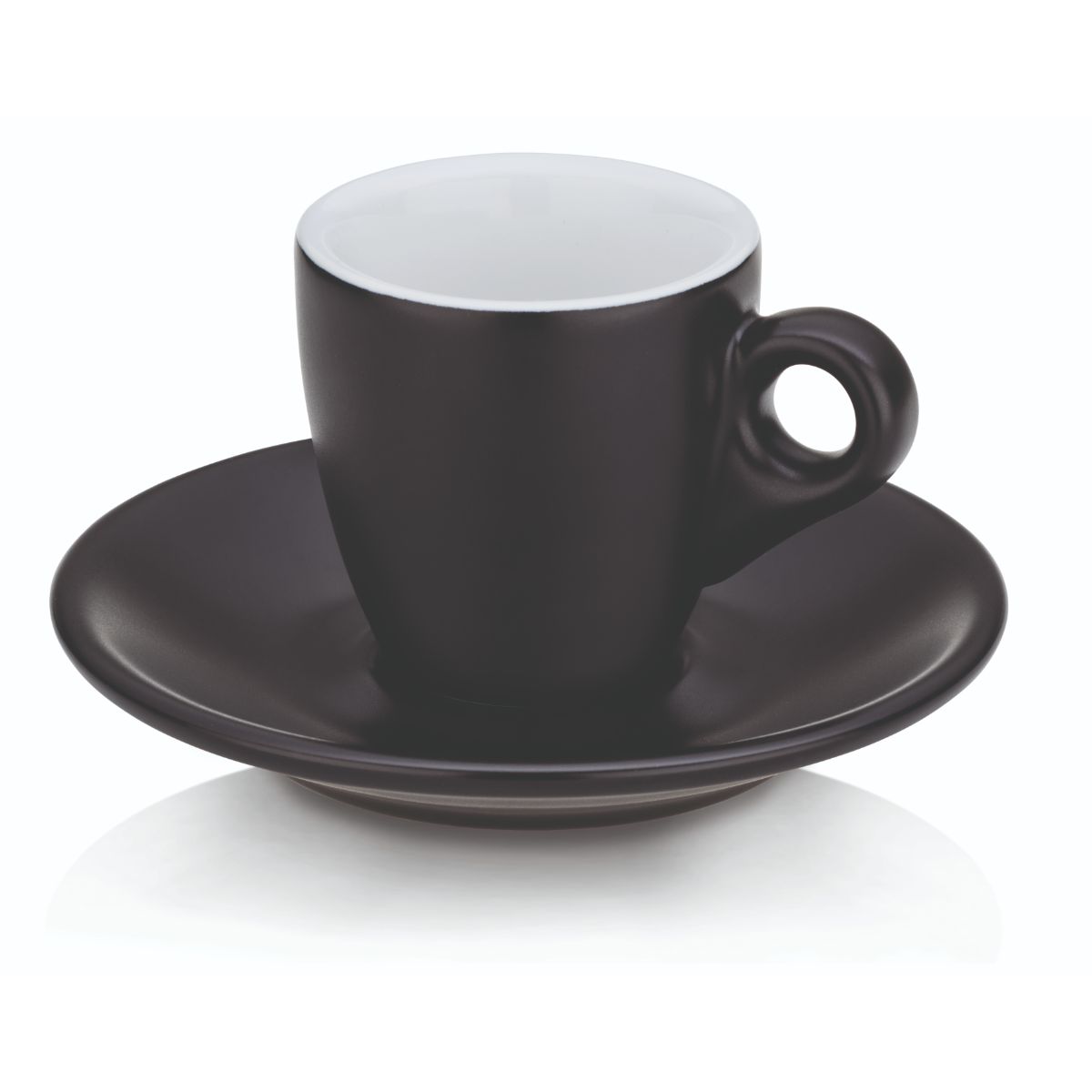 Espresso Kop en Schotel Set, Zwart - Kela | Mattia