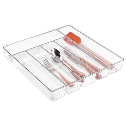 Lade Organizer, 6 Vakken, 34.8 x 34.3 x 5.1 cm, Kunststof, Transparant - iDesign | Linus