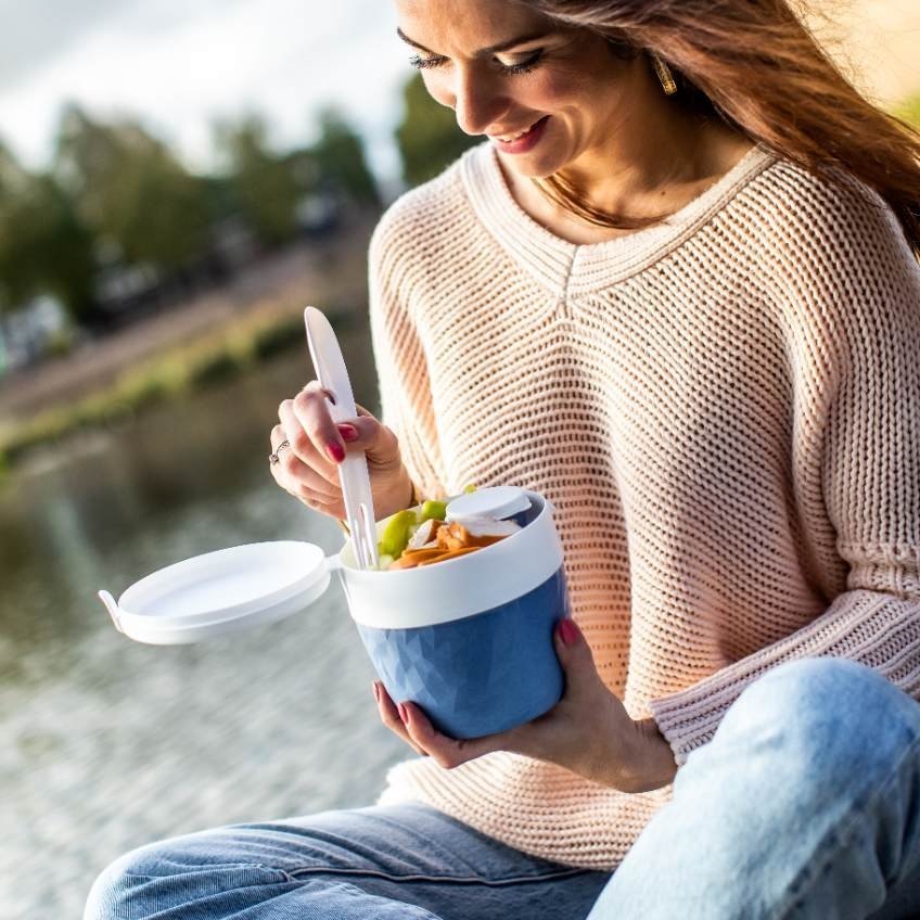 Bento Box, Groot, Organic Diep Blauw - Koziol | BentoBox L