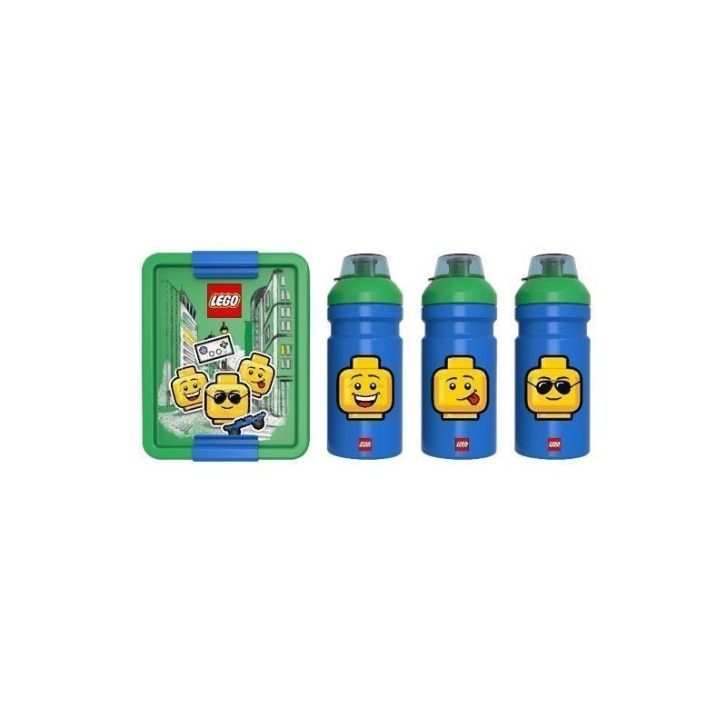 Lunchset Iconic Boy, Blauw / Groen - LEGO