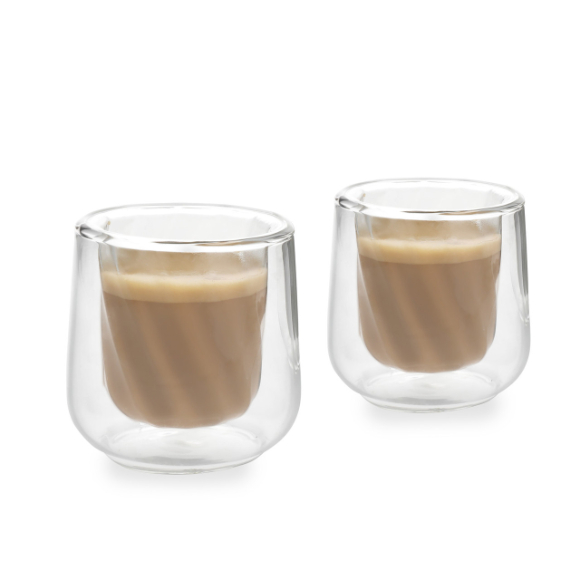 La Cafetiere 2pc Double Walled Cortado Glasses, 135ml Gift boxed