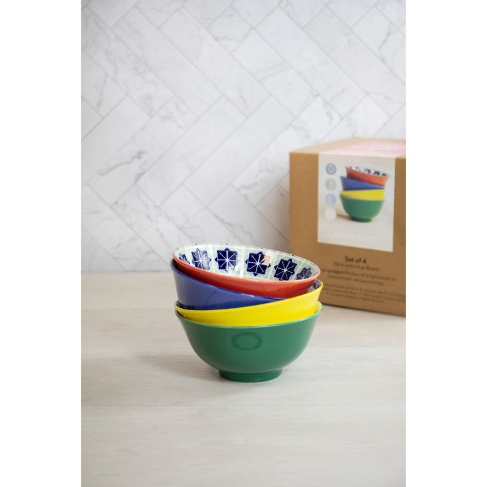 Kom, Set van 4 Stuks, 15.5 x 7.5 cm, World of Flavours - KitchenCraft