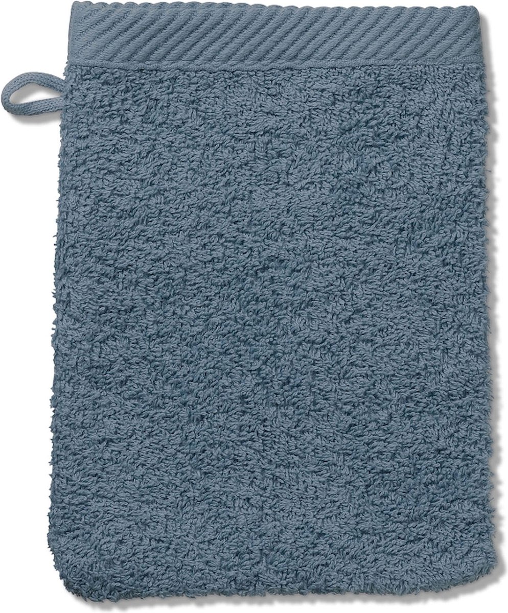 Washandje, Set van 3 Stuks, 15 x 21 cm, Rook Blauw, Katoen - Kela | Ladessa