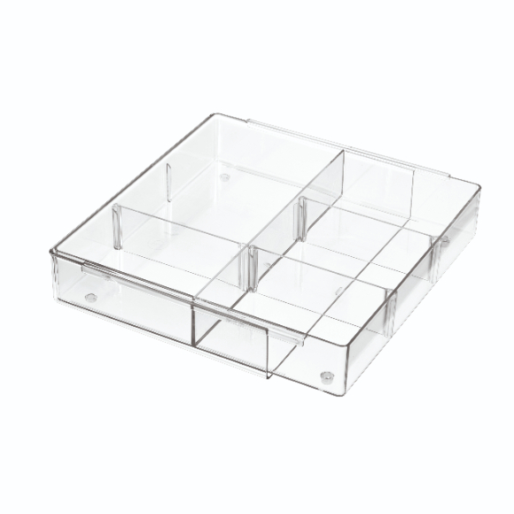 Lade Organizer, Uitschuifbaar, 25.4 x 26.7 x 5.7 cm, Kunststof - iDesign | The Home Edit
