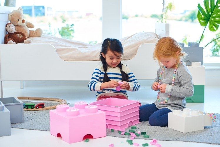 Opbergbox Brick 4, Lichtroze - LEGO
