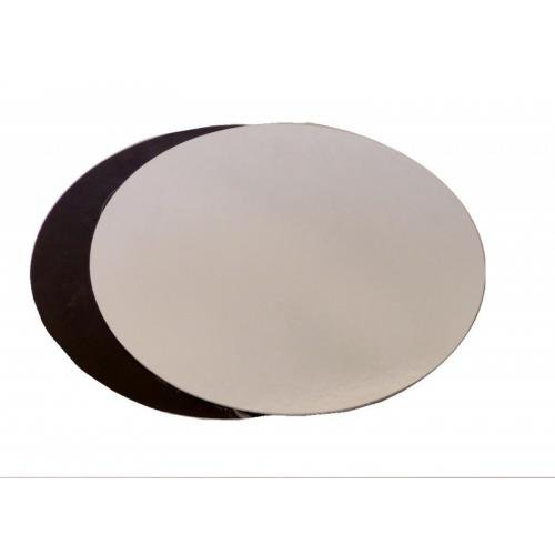 Cake board zwart/zilver 32cmx2mm - Decora