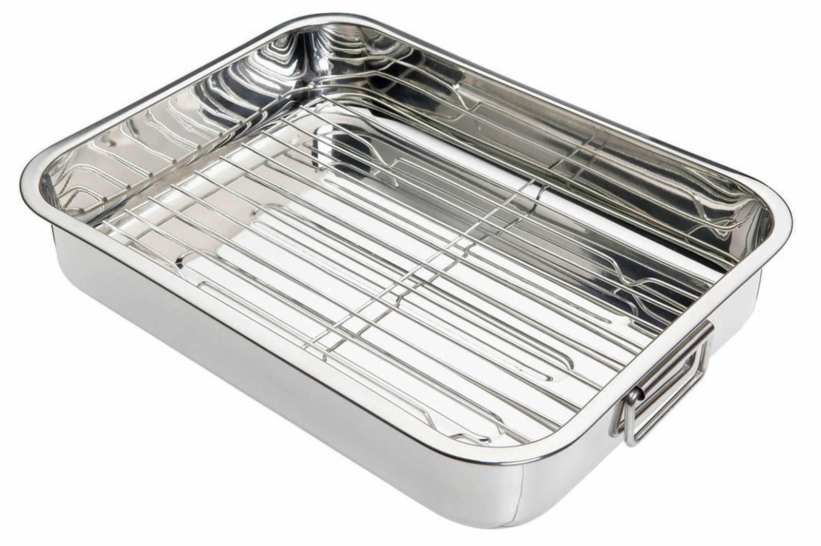 Braadslede met Rek, 27x20x5.5cm - KitchenCraft