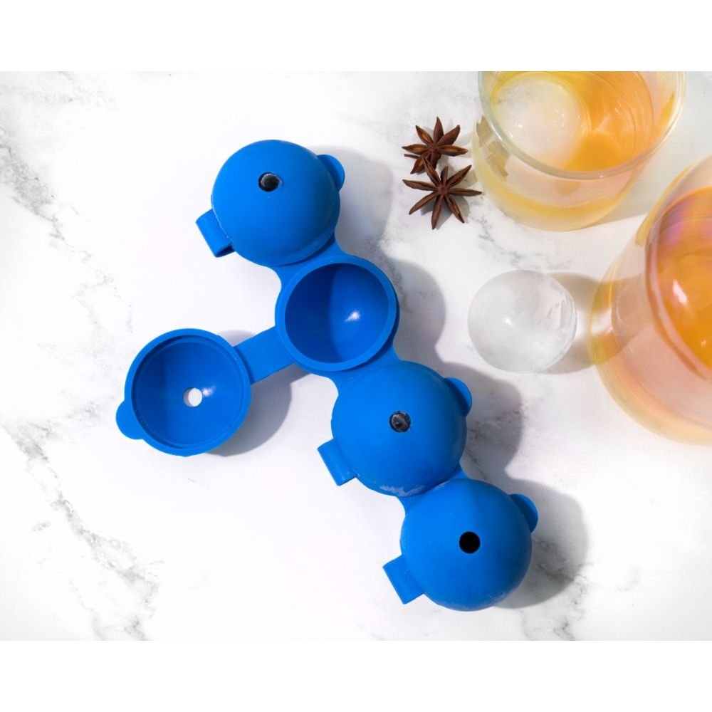 Siliconen Ronde Ijsblok mal, Blauw - Colourworks