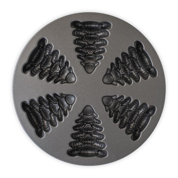 Bakvorm "Evergreen tree cakelets"- Nordic Ware | Sparkling Silver Holiday
