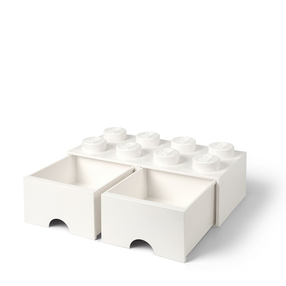 Opberglade Brick 8, Wit - LEGO