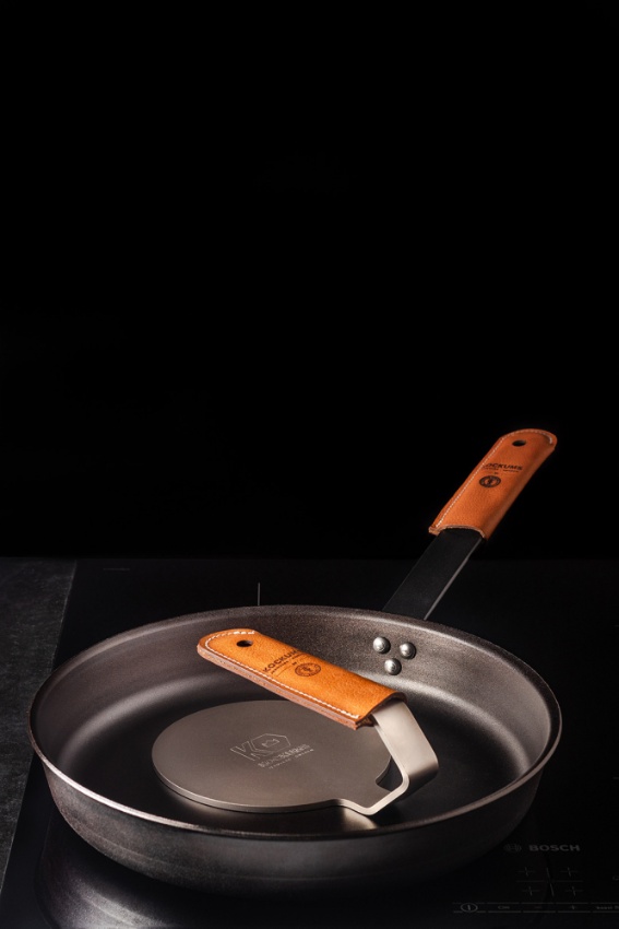 Braad -en Grillpers met Lederen Hoes, Hamburgerpers - Kockums