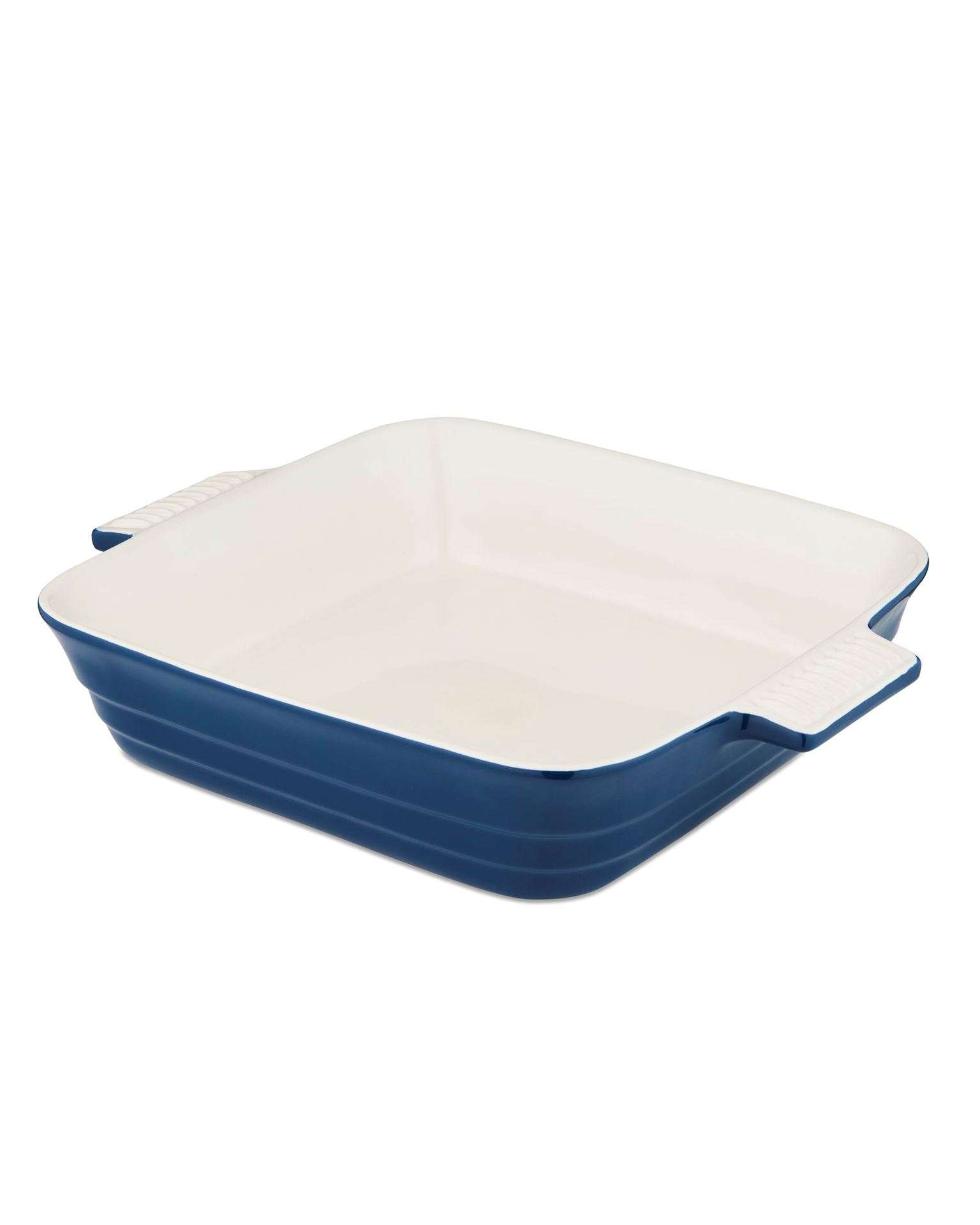 Ovenschaal, 26 x 26 cm, Vierkant, Blauw, Keramiek - Barbary & Oak | Foundry