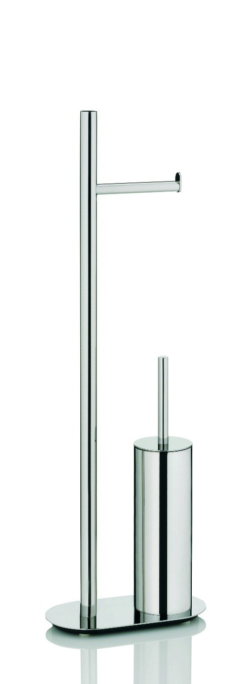 Lucido Toiletborstel en toiletrol set - Zilver - Kela