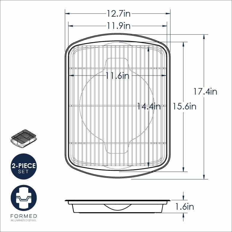 Bakplaat met Rek, 44 x 32 cm - Nordic Ware | Naturals