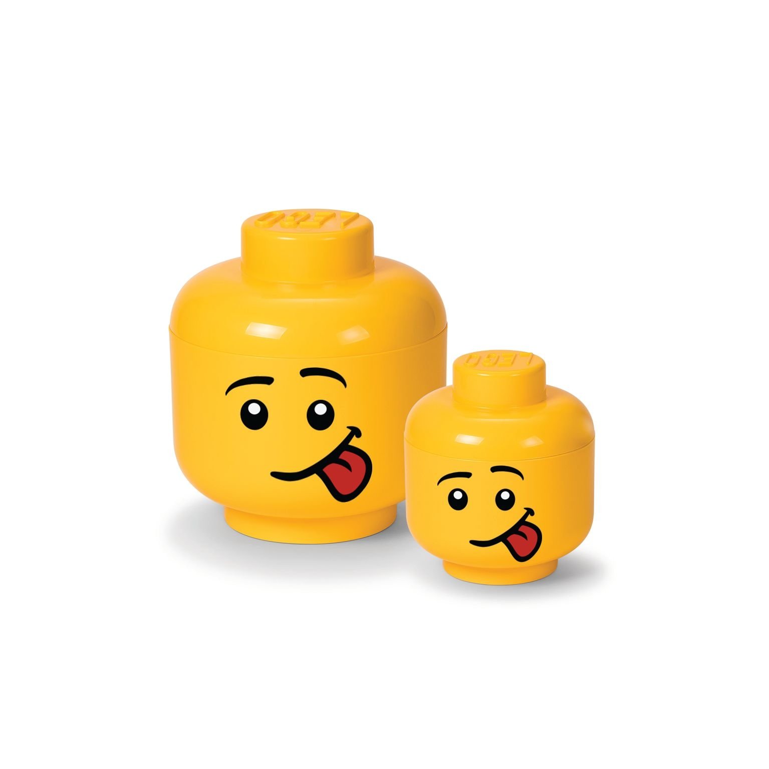 Opbergbox Iconic Hoofd Silly 24 cm, Geel - LEGO