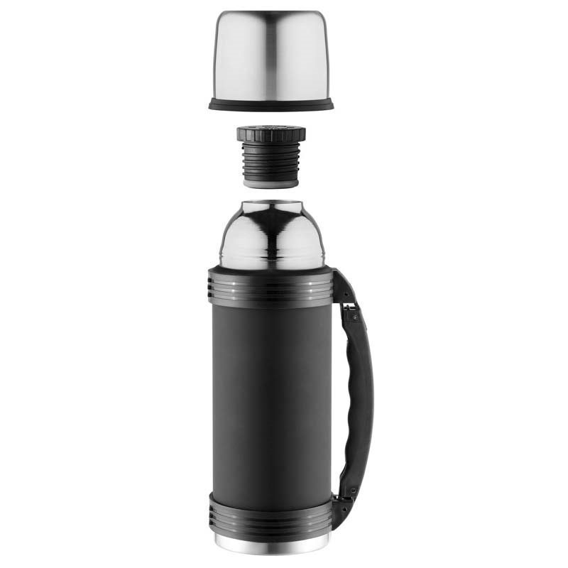 Thermosfles 1 L RVS, Zwart - BergHOFF | Essentials
