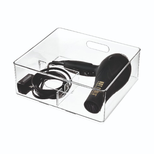 Haardroger Opbergbox, 31.1 x 25.9 x 10.2 cm, Stapelbaar, Kunststof - iDesign | The Home Edit