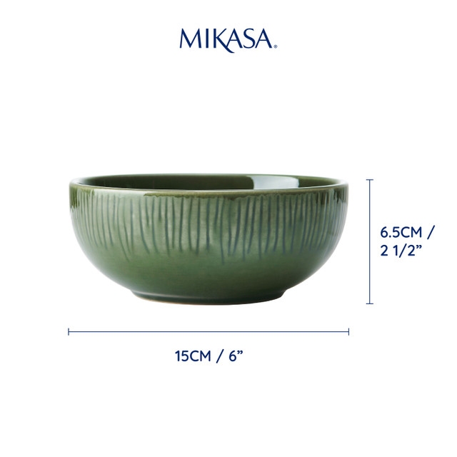 Mikasa Jardin 4pc Stoneware Cereal Bowl Set, 15cm, Gift boxed