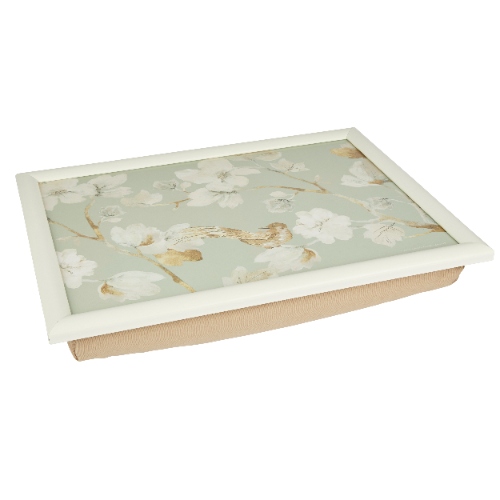 Laptray, Schoot Dienblad, Vogel, Duck Egg Blauw, 44 x 34 cm - Creative Tops