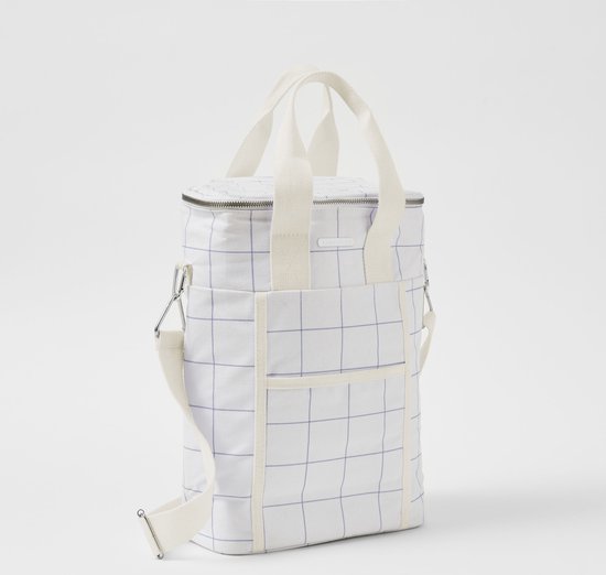 Picnic Koeltas Canvas Drank Isolerend 8,5 liter Check Coconut | Sunnylife