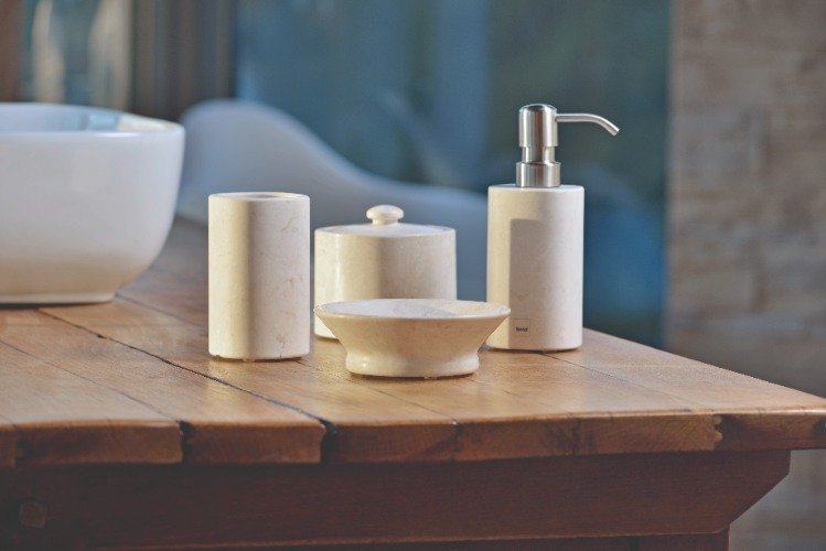 Marble Zeepdispenser - Beige - Kela