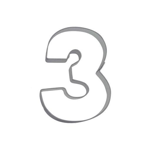 RVS uitsteker - cijfer / nummer - 3 / drie - Städter