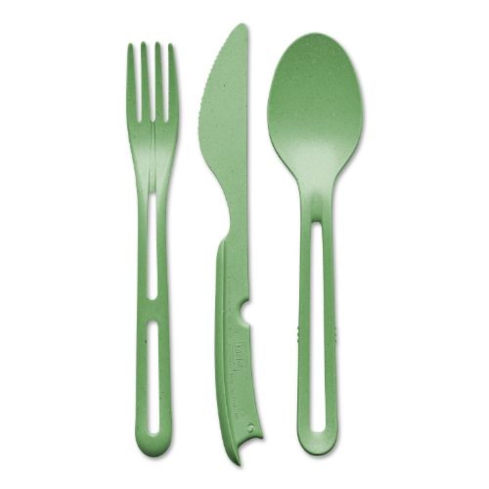 Reisbestek, Set van 3, Medium, Organic, Blad Groen - Koziol | Klikk