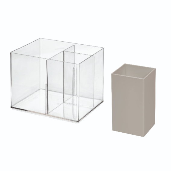 Haarverzorging Organiser, 18 x 13.5 x 13 cm, Kunststof, Transparant - iDesign | The Home Edit