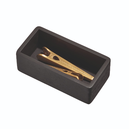 Lade Organizer, 7.6 x 15 x 5 cm, Paulownia Hout, Zwart - iDesign | The Home Edit