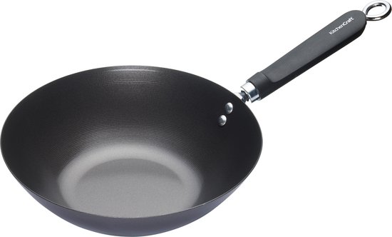 Oriental Wokpan, 26.5 CM, Carbonstaal, Non-Stick - KitchenCraft | World of Flavours