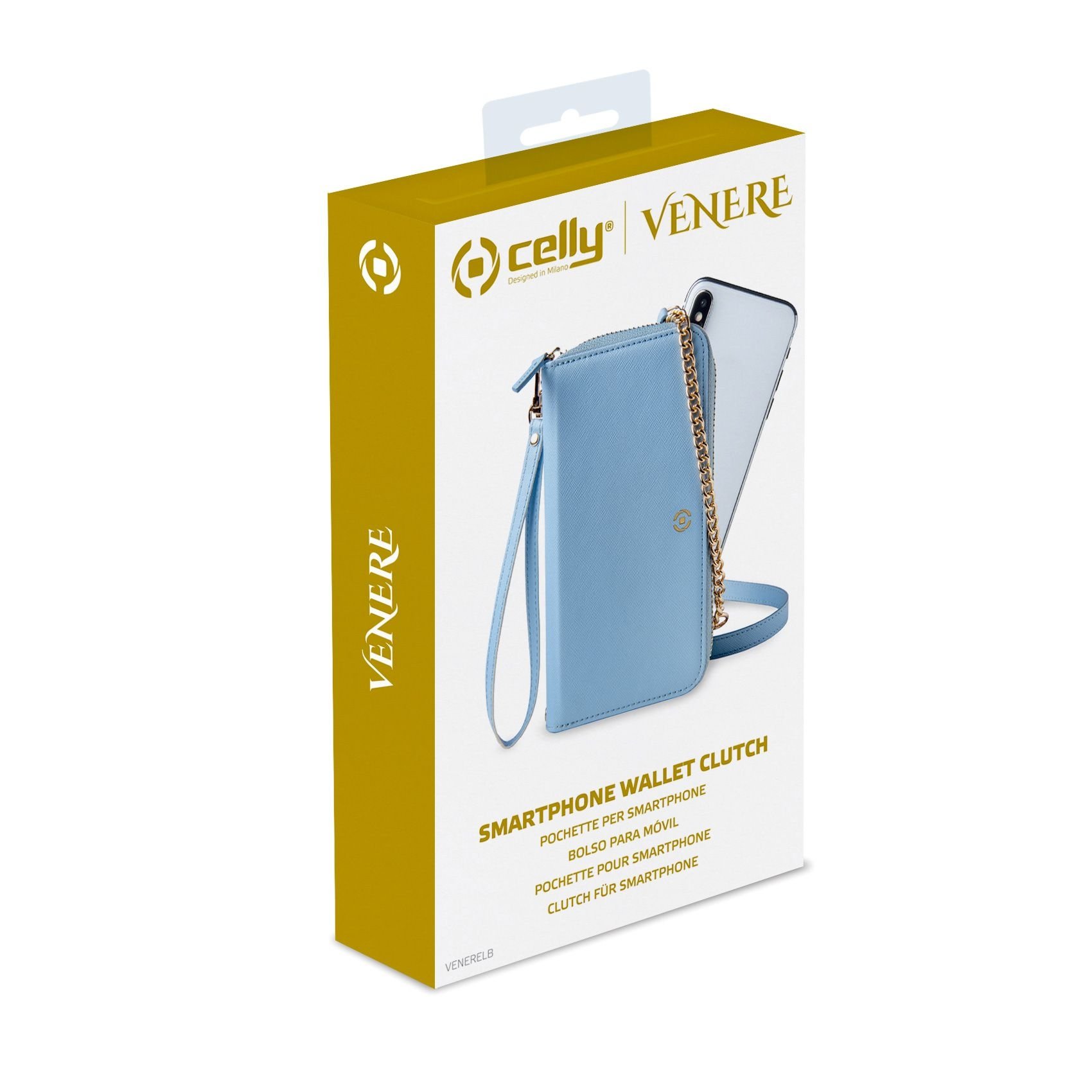 Venere Beschermtasje voor Smartphone, Lichtblauw - Celly