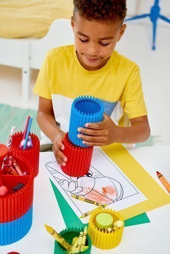 Potlodenbak. Blauw - Polypropyleen - Crayola