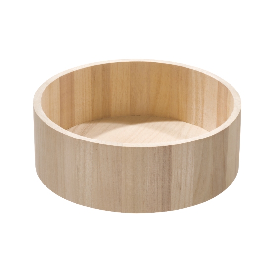 Draaiplateau met Randen, 26.7 cm, Paulownia Hout, Beige - iDesign | Eco Wood Kitchen