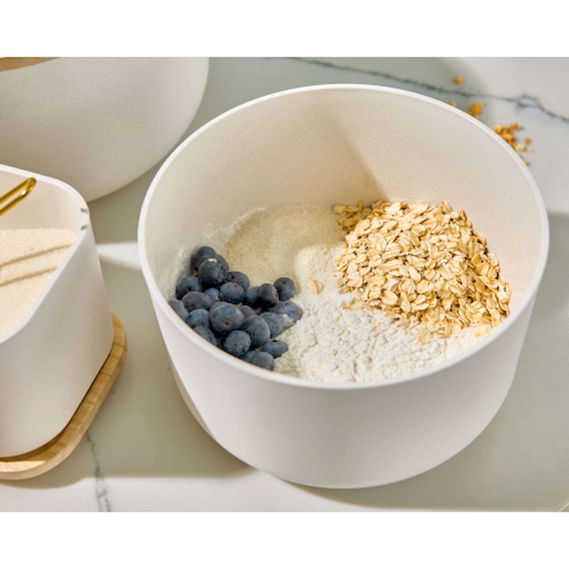 Mengkom met Deksel, Medium - Gerecycled kunststof en Paulownia Hout| Ro Pansino x iDesign