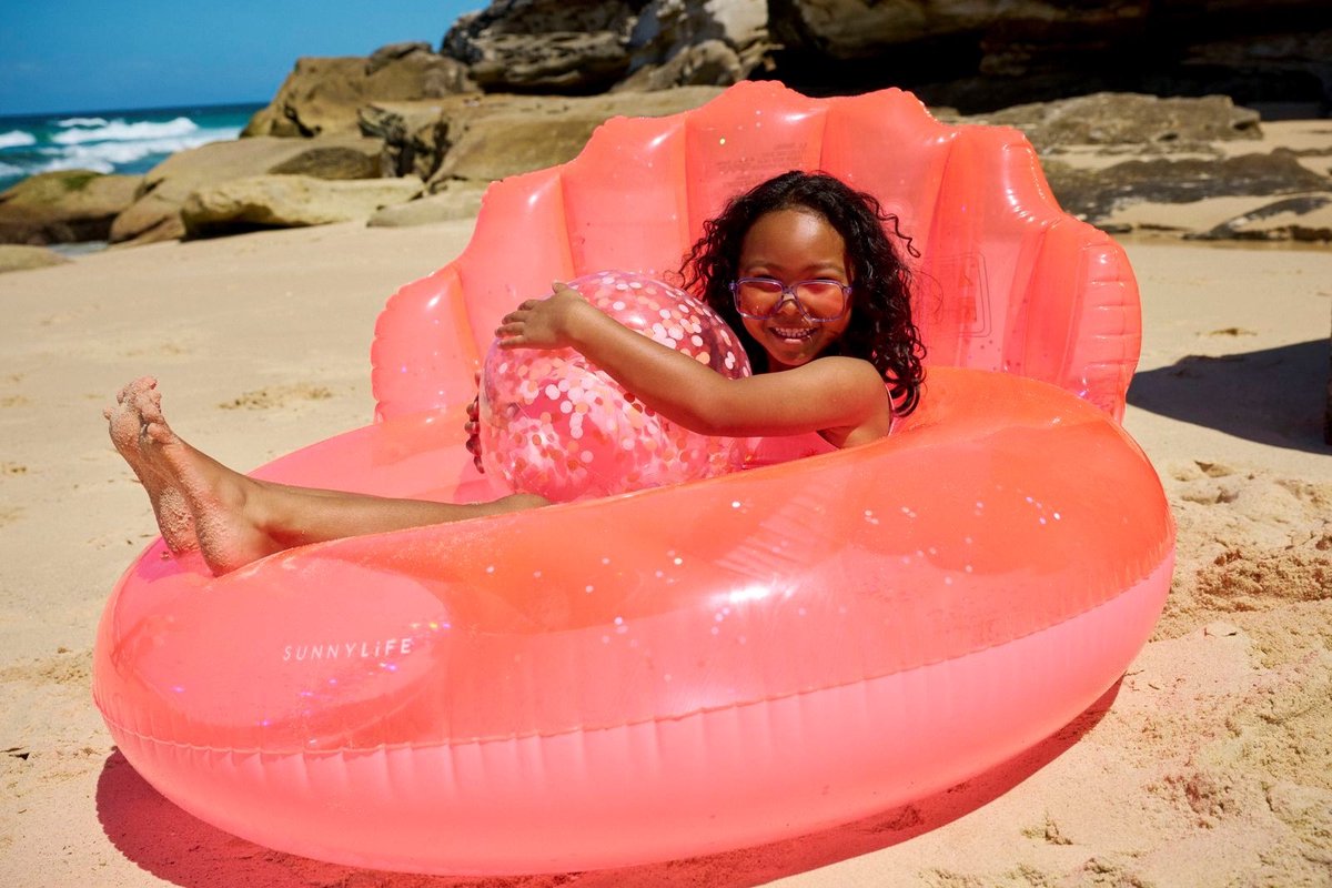 Sunnylife - Pool Floats Luxe Zwemband Neon Coral - PVC - Roze