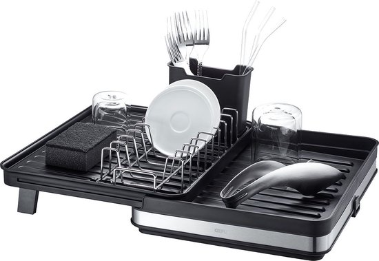 Afdruiprek, Verstelbaar, Kunststof,RVS, 36 x 30.5 x 18 cm - GEFU | SMARTLINE