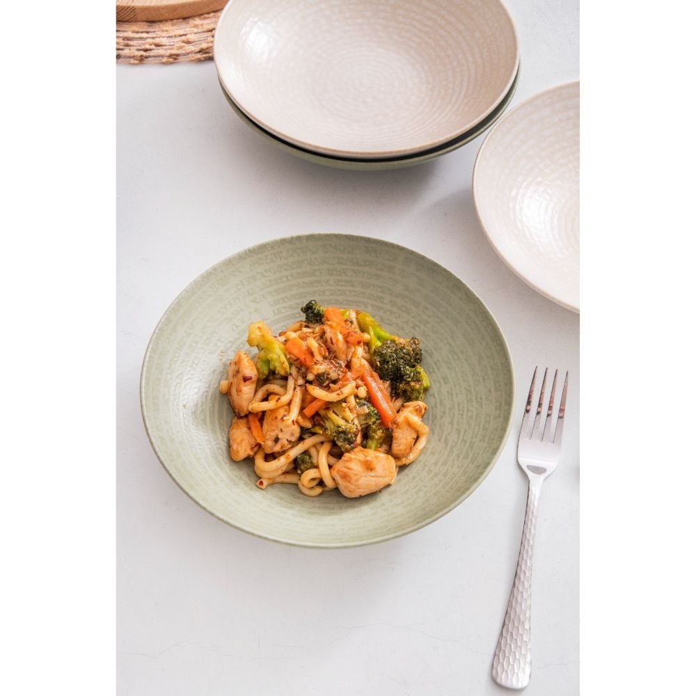 Pastakom, Set van 4 Stuks, 22 x 5 cm, Groen en Wit - KitchenCraft