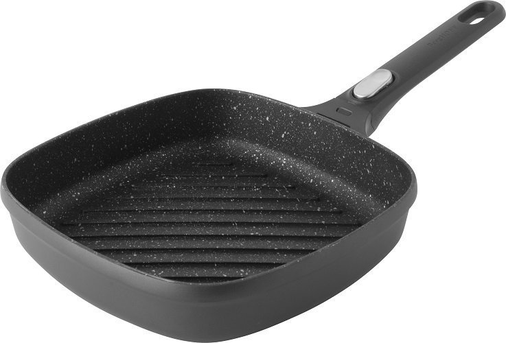 Grillpan 24 cm Vierkant Aluminium - Zwart - BergHOFF | Gem