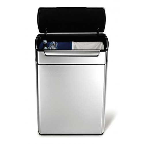 Afvalemmer Touch Bar GFT, 2x 24 liter - Simplehuman