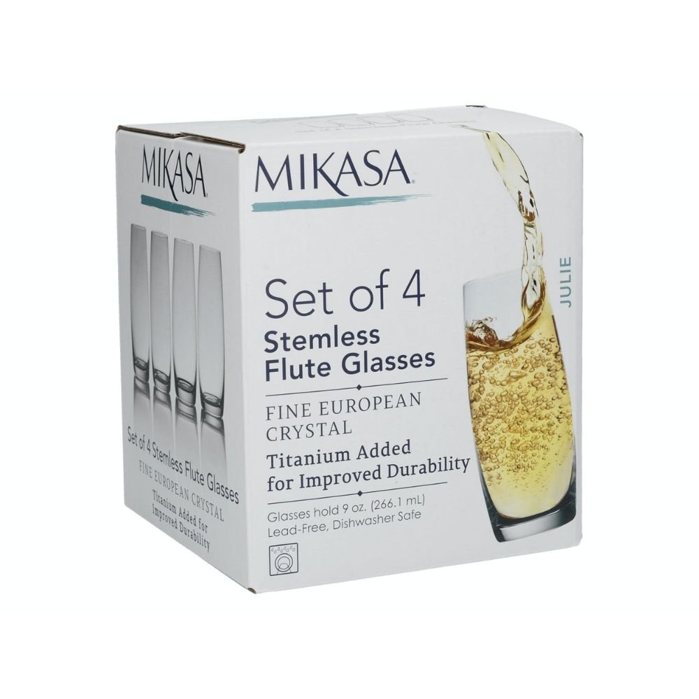 Fluit Wijnglazenset, Stamloos, 4 stuks, 266 ml - Mikasa | Julie