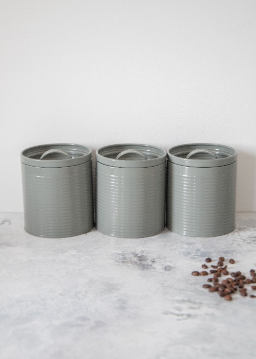 Voorraadbussen, Set van 3 Stuks, 1 L, Grijs - KitchenCraft